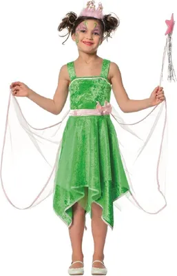 Produktbild von L3100970-128 grün Kinder Feen Kostüm Elfenkleid Gr.128