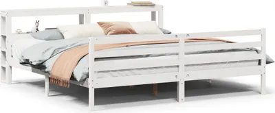 Obrázek produktu pro vidaXL Rám postele s čelem bez matrace bílý 200x200 cm