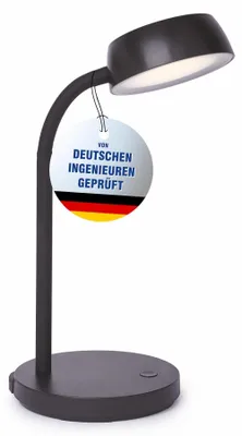 Produktbild von MAUL Schreibtischlampe LED MAULabby Schwarz mit Flexarm, 585 lm, Warmweiß