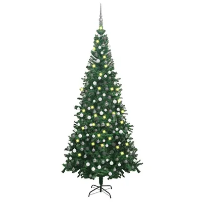 Produktbild von Kunstkerstbaum mit Licht und Bällen, 240 cm, grün