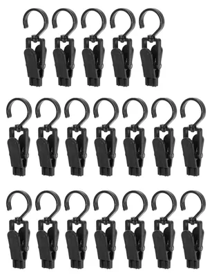 20 große Wäscheklammern, drehbare Handtuchclips, Kunststoff