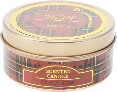 Image de Bougie parfumée de Noël dans boîte cadeau 6,2cm, senteur cannelle