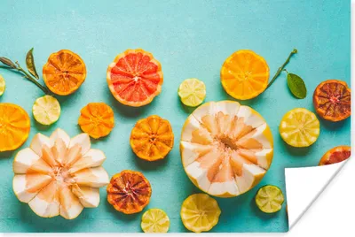 Produktbild von MuchoWow® Poster Zitrusfrüchte - Sommer - Obst 60x40 cm - Schlafzimmerdekoration