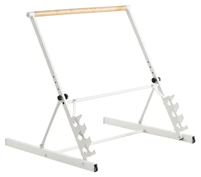 Obrázek produktu pro SucceBuy Dřevěná baletní tyč s nastavitelnou výškou (4 polohy: 812,8–965,2 mm) pro taneční trénink, cvičení rovnováhy, protahovací cvičení a jógu