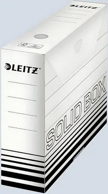 Produktbild von LEITZ Archivschachtel Solid für A4 330x80x257mm weiß für bis zu 700Bl