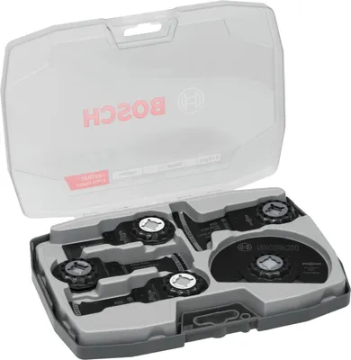 Image de Kit bois Bosch, lames de scie multifonctions, 7 pièces.