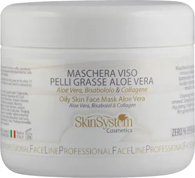 Immagine prodotto di SkinSystem Oily Skin Face Mask Aloe Vera 250ml- maschera viso pelli grasse