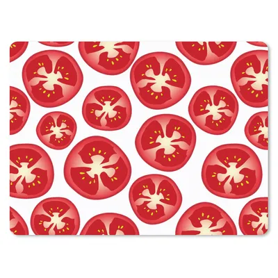Produktbild von MuchoWow® Mauspad Mousepad Tomate - Muster - Obst - Gemüse 40x30 cm - Mousepads - Maus Mat - Pad - Mausunterlage - Anti Rutsch