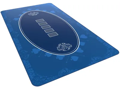 Pokermat blau 140x75 cm, Deluxe Pokerdoek, Tischschutz