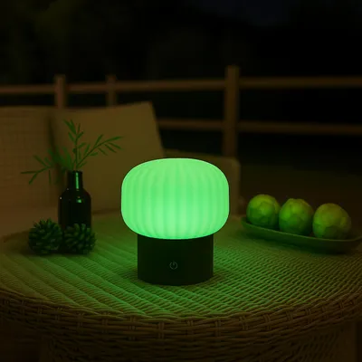 Produktbild von Akku Tischlampe, 14cm, 280 lm, 2700 K, RGB, dimmbar, Wireless Charging