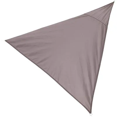 Image de Voile d'ombrage triangulaire en tissu - Taupe - 3 m