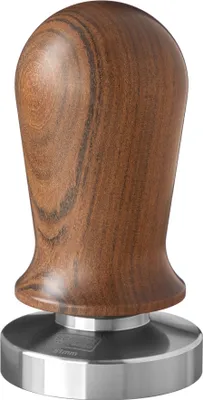 Produktbild von scarlet espresso | Tamper »Perfetto« für Barista; auf 35 lbs Anpressdruck kalibiriert; mit Alu- oder Edelholzgriff und Präzisions-Edelstahlbasis, Größe:51 mm, Farbe:Sandelholz - Braun