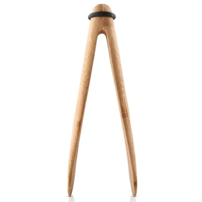 Produktbild von Eva Solo Nordic kitchen Salatzange, Servierzange, Küchenzange, Salat Zange, Bambus / Silikon, L 26 cm, 530451