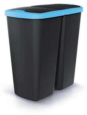 Immagine prodotto di Contenitori per rifiuti con 2 coperchi separati, da 45 litri, per un riciclaggio efficiente