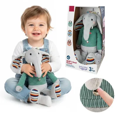 Image de Peluche éléphant interactive Woopie avec sons et lumières