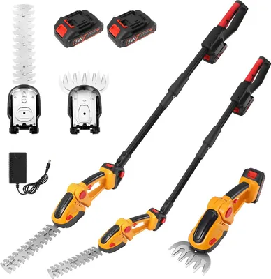 Produktbild von 2-in-1 kabellose Teleskop Heckenschere - Verlängerungsstange - 550 W - große Reichweite - Unkraut- und Schneidwerkzeug - 220V EU