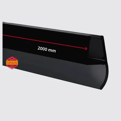 Obrázok produktu pre Tesniace pásy pre sprchové kabíny, bočný profil - 200 cm, čierna PVC