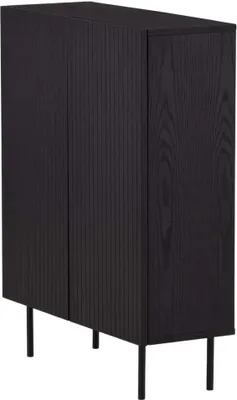 Produktbild von FURNLUX Sideboard Bjorkon Black 80cm / Hauptfarbe: Schwarz / Abmessungen: 80 x 30 x 103 cm