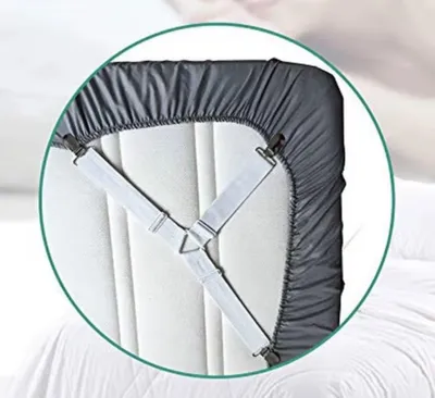 Productafbeelding van CHPN – Spannenlakenspanners – Spannenlakenspanners – Dekbedspanners – 4 stuks – Wit – Dekbedklemmen – Lakenspanners – Universeel