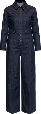 Produktbild von Queen Kerosin Denim Jumpsuit - Blanko Overall S