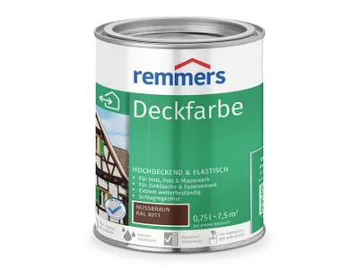 Immagine prodotto di Remmers Deckfarbe Nussbraun 0,75 L Eimer