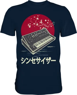 Produktbild von Synthesizer Keyboard Analog Modular Japanese Synth T-Shirt – Navy / S