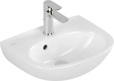 Produktbild von Villeroy & Boch 434046R1 Handwaschbecken O.novo 450x360mm Oval