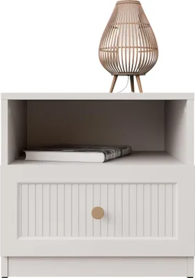 Produktbild von MIRJAN24 Nachttisch Ferena, Nachtschrank mit eins Schublede, Schlafzimmer (Farbe: Cashmere)