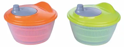 Immagine prodotto di Centrifuga per insalata con manovella, capacità 4 litri, diametro 24 cm, in plastica, per uso domestico