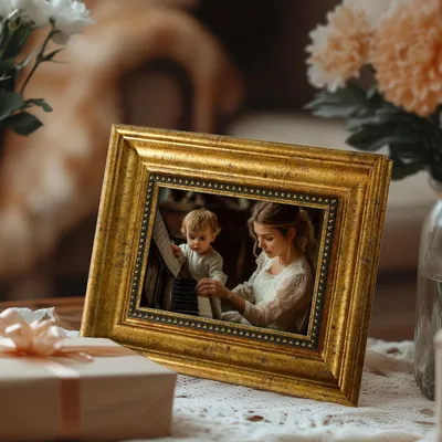 Produktbild von Vintage Fotolijst 13x18 Gouden met Parels - Luxe Fotohouder - Interieurdecoratie
