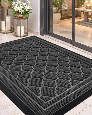 Productafbeelding van Deurmat voor buitendeur - 60x90 cm - Robuust - Waterdicht - Absorberend - Antislip