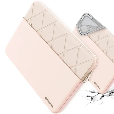 Zdjęcie produktu dla Solidchoice - Etui na laptopa o przekątnej 14 cali, z ochroną przed wstrząsami, w kolorze różowym