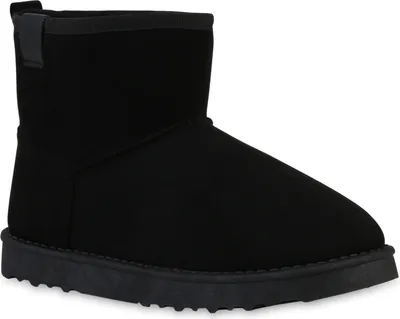 Produktbild von VAN HILL Damen Warm Gefütterte Winter Boots Bequeme Profil-Sohle Schuhe 841455, Farbe: Schwarz, Größe: 36