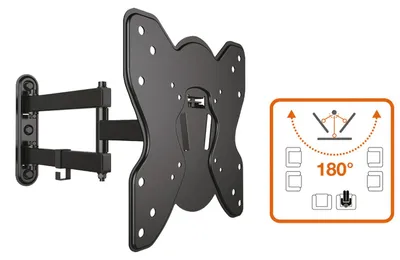 Obrázok produktu pre Metronic 451063, 106,7 cm (42"), 75 x 75 mm, 200 x 200 mm, -15 - 15°, 180°, Čierna