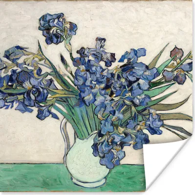 Produktbild von MuchoWow® Poster Stilleben mit Schwertlilien - Vincent van Gogh 75x75 cm - Wand Dekoration