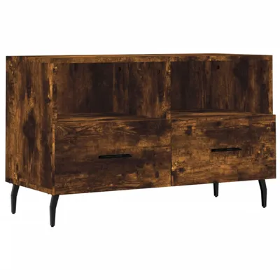 Produktbild von vidaXL TV-Schrank Räuchereiche 80x36x50 cm Holzwerkstoff