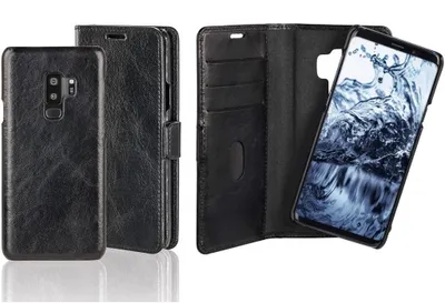 Imagen del producto de Funda de cuero genuino 2 en 1 para Samsung Galaxy S9+, color