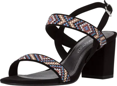 Produktbild von Marco Tozzi Damen Sandalette schwarz 2-2-28381-24 F-Weite Größe: 40 EU
