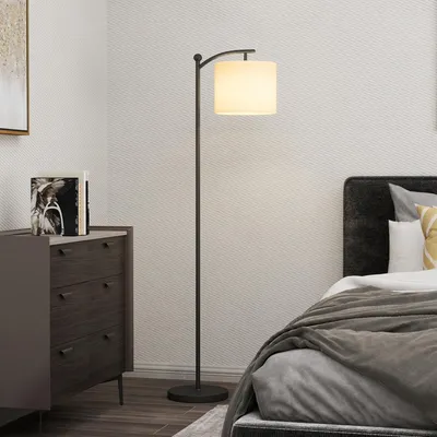 Productafbeelding van Sweiko staande lamp, verstelbare lichtopties, voetpedaal, afstandsbediening, metaal, zwart