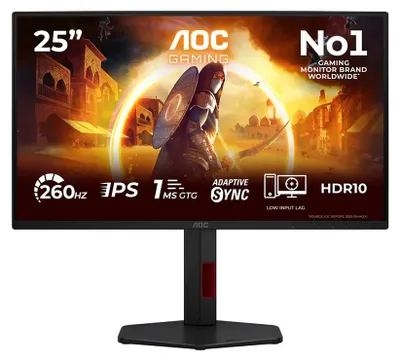 Obrázek produktu pro AOC G4 25G4ZR, 62,2 cm (24.5"), 1920 x 1080 px, LCD, 1 ms, Černá, Červená