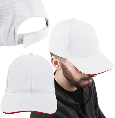 Produktbild von Baseballkappe Baseballcap Basecap Baseballmütze Kappe Universelle Größ Weiß