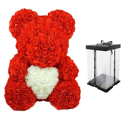 Image de Apt Bq54 Ours Rose Avec Coeur 23Cm