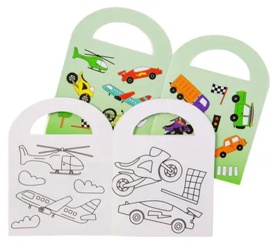 Produktbild von Duckiez-Malbuch mit Aufklebern für Fahrzeuge