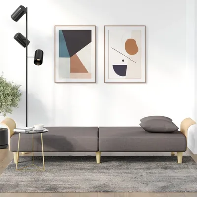 Obrázok produktu pre VidaXL 351848, Taupe, Pena, Polyester, Polywood, 2240 mm, 890 mm, 700 mm