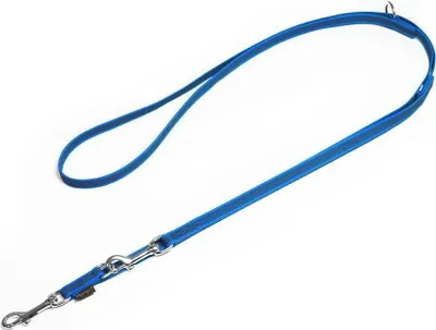 Produktbild von Mystique® Gummierte Umhängeleine Leine 15mm Standard Karabiner blau 2,5m