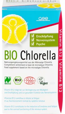 Zdjęcie produktu dla GSE Chlorella 500 mg organiczne tabletki Naturland, 240 tabletek