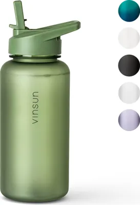 Produktbild von Trinkflasche 1L Sport Flasche Wasserflasche BPA frei grün Fitness Vinsun