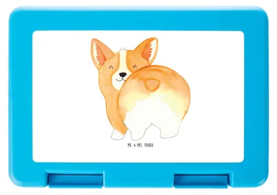Produktbild von Mr. & Mrs. Panda Snackbox Corgi Po - Weiß - Geschenk, Spruch, Bentobox, Lunchbox, Hund, Vorratsdose, Vorratsbehälter, Motivation, Corgie, Bento Box, Sprüche