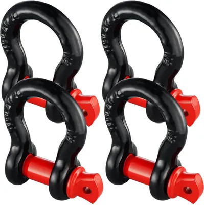 Obrázek produktu pro 4 ks 1/2" D-kroužek s 5/8" šroubovým čepem, pevnost v tahu 17637 lb