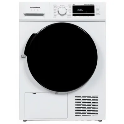 Produktbild von Heinner HHPD-M9G5PBKD++, Freistehend, Frontlader, Wärmepumpe, Weiß, Drehregler, Berührung, Tasten, Rechts